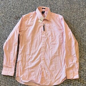 J. Crew Men's Light Red Striped Button Down Shirt